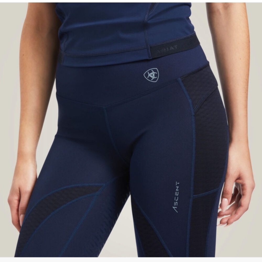 Ariat Ascent Equestrian half grip tights Navy -Med